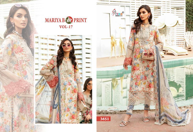 Mariya B Mprint Vol 17 By Shree Embroidery Cotton Pakistani Suits Wholesale Online
